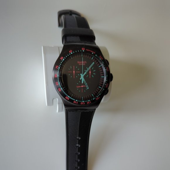 NEW Swatch Irony Mint in Dark Chronograph Men Watch YOB105 - Picture 4 of 10